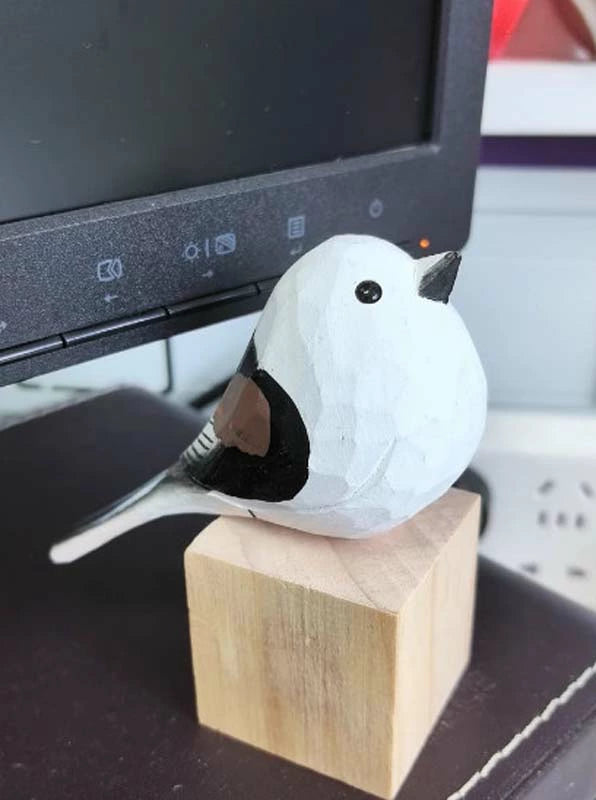 小鳥 オブジェ 木彫り ハンドメイド 置物