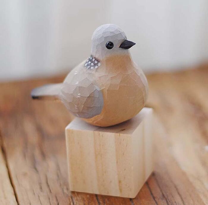 キジバト 小鳥 オブジェ 手作り