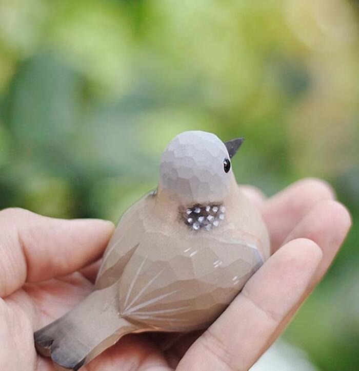 キジバト 小鳥 オブジェ 手作り