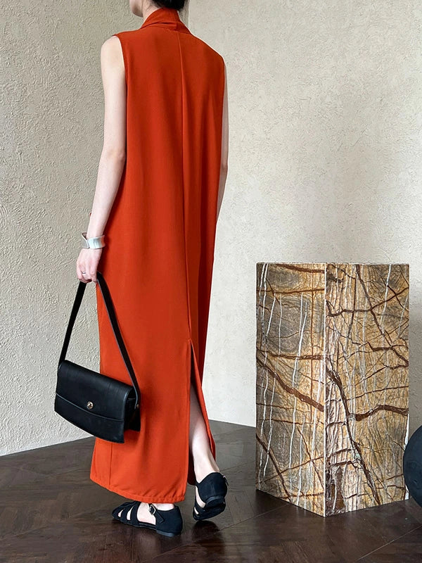 Vネック ワンピース ロングワンピ
