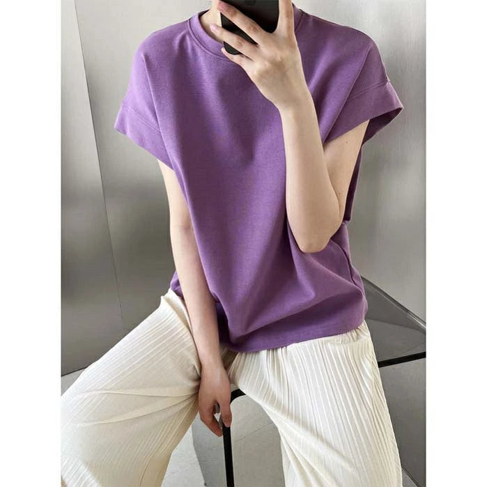 蝙蝠袖Tシャツ フレンチスリーブ ワイドカットスリーブ レディース