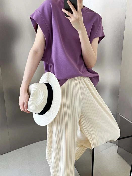 蝙蝠袖Tシャツ フレンチスリーブ ワイドカットスリーブ レディース 体型カバー