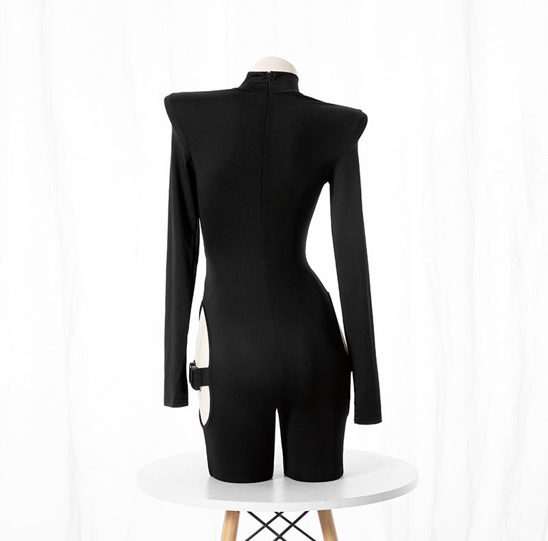 ゴシックパンク コスプレ衣装 長袖つなぎ服 レディース セクシー 衣装