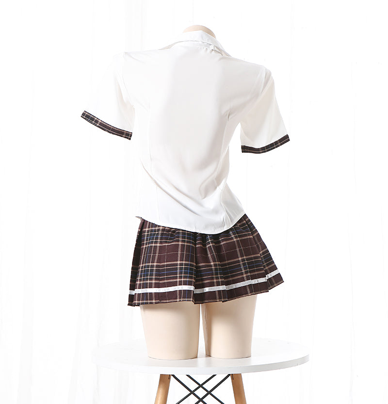 JK制服 コスチューム 4点セット コスプレ衣装 チェック柄ミニスカート