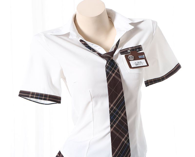 JK制服 コスチューム 4点セット コスプレ衣装 チェック柄ミニスカート プリーツスカート