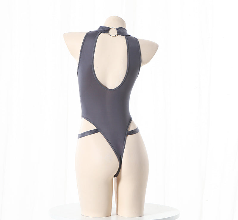 オープンクロッチ スクール水着風 ボディスーツ セクシーランジェリー レディース