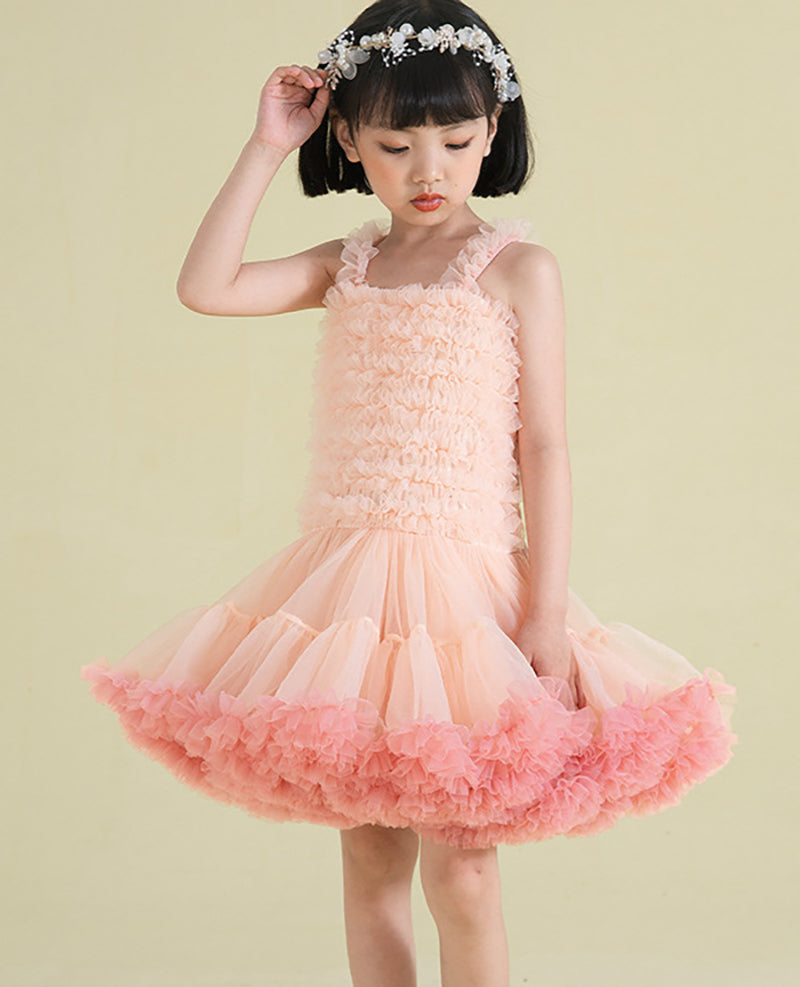チュチュドレス 女の子用 ケーキシルエット ワンピース キッズ
