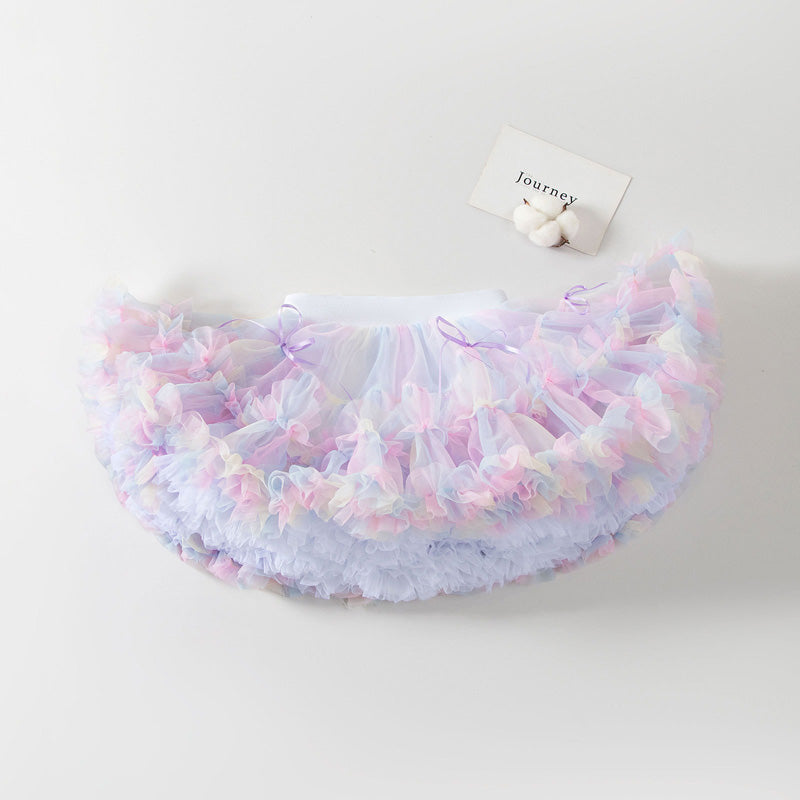 リボン付きチュチュスカート チュチュドレス 女の子用 ケーキシルエット