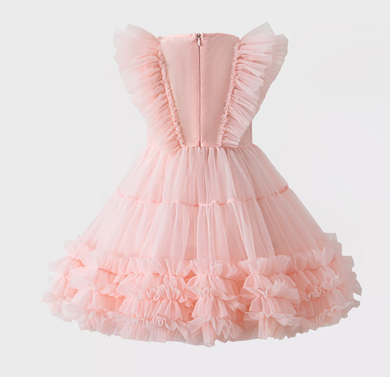 夏用ドレス リボン付きチュチュスカート チュチュドレス 女の子用