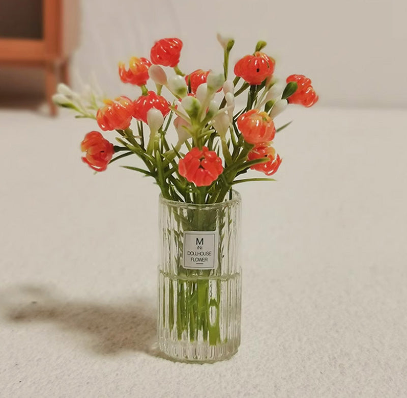 ドールハウス ミニチュア フラワー 花瓶付き 造花 アレンジメント