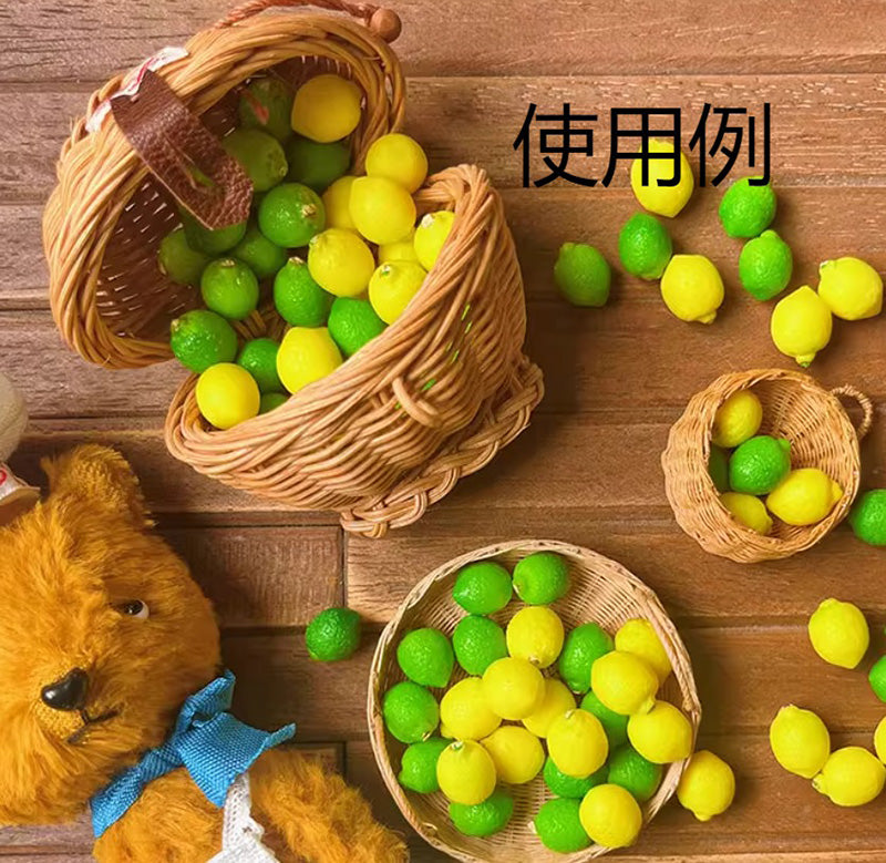 手作ミニチュア粘土食玩 ミニチュア レモン 粘土 食玩 手作り