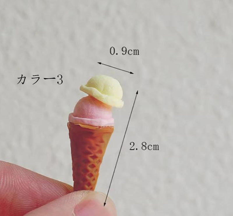 アイスクリーム ミニチュア コーン ドールハウス 小物 カフェ