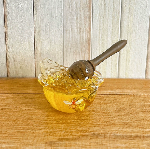 ミニチュア ハチミツ 蜂蜜 ドールハウス 食玩 小物 手作り リアル 可愛い ミニチュアフード ハチミツ壺