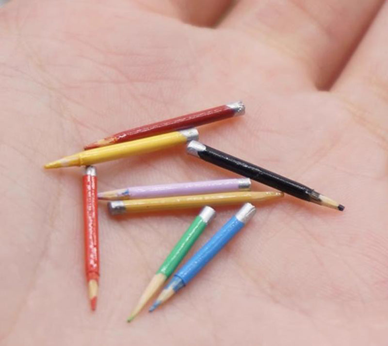 文具 色鉛筆 8色セット カラフル ミニチュア ドールハウス