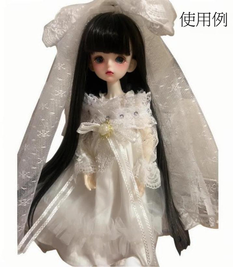 ドール服 ウェディングドレス セット 純白レース BJD