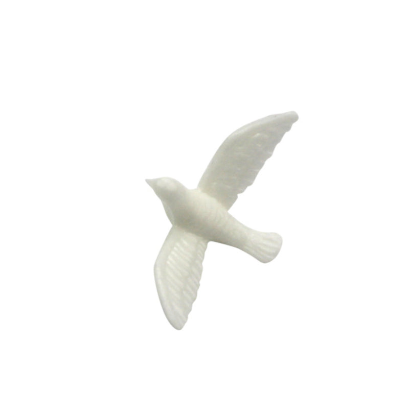 ミニチュア 白い小鳥 5羽セット 1/12 オブジェ 樹脂製