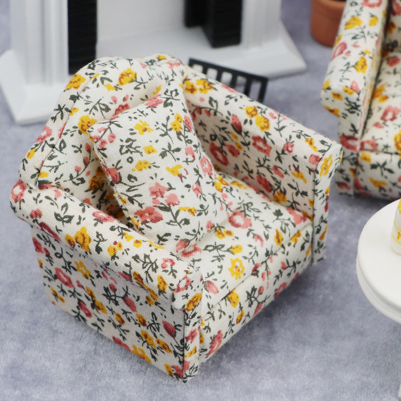 ミニチュア 1/12 ソファ 一人掛け 二人掛け クッション付き