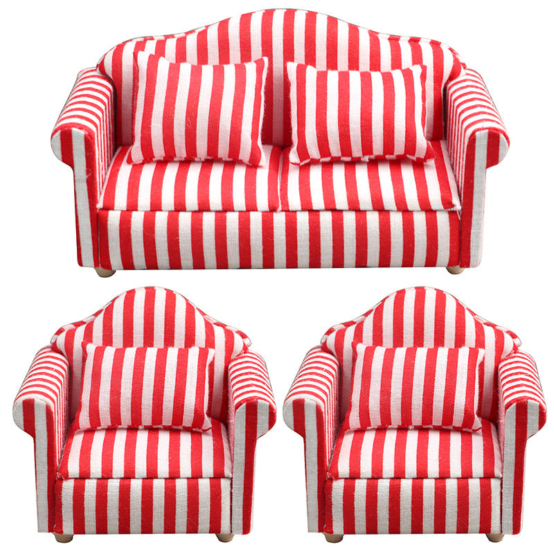 ミニチュア 1/12 ソファ 一人掛け 二人掛け クッション付き