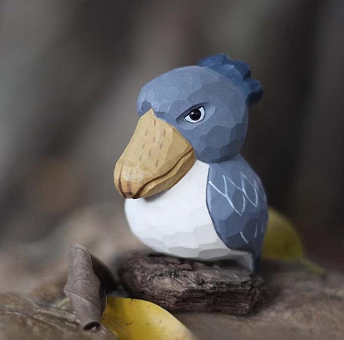 ハシビロコウ 木彫り 置き物 インテリア