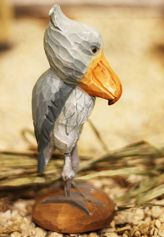 ハシビロコウ 木彫り 置き物