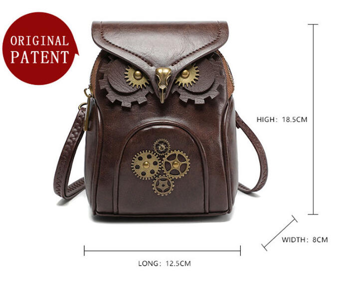 フクロウ ショルダーバッグ スマホバッグ レトロ 斜め掛け バッグ