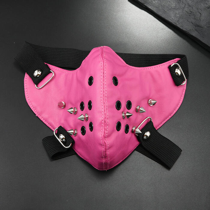 レザーマスク スチームパンク マスク スタッズ 