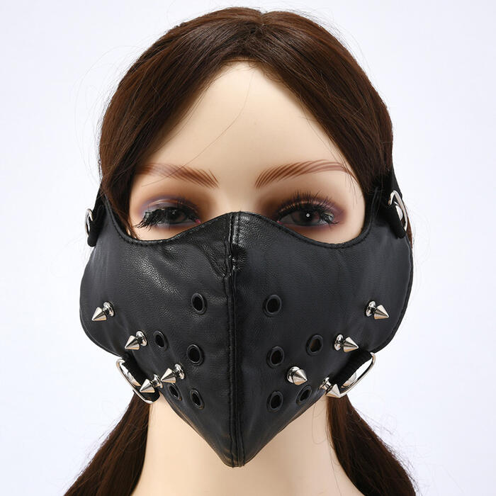 レザーマスク スチームパンク マスク スタッズ 大人 コスプレ メンズ レディース ハロウィン パーティー アクセサリー