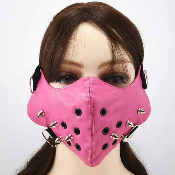 レザーマスク スチームパンク マスク スタッズ 大人 コスプレ メンズ レディース ハロウィン パーティー アクセサリー