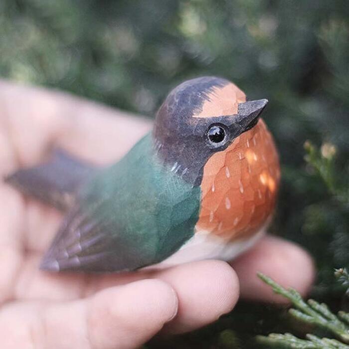 手作り 小鳥 置物