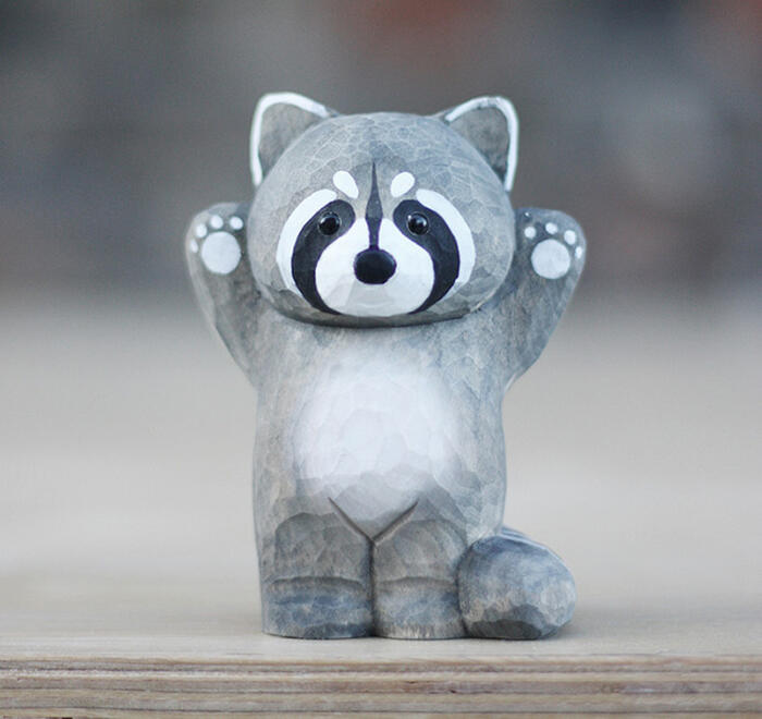 レッサーパンダ 木彫り