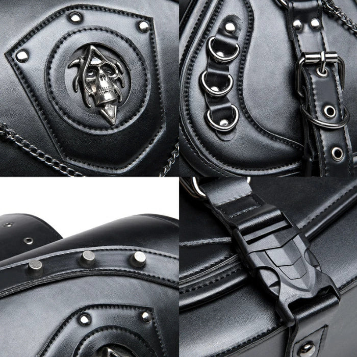 パンク系 サドルバッグ 左右セット