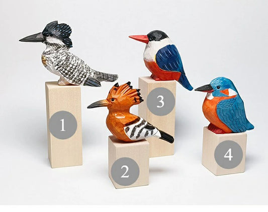 小鳥 オブジェ 木彫り 置き物 鳥 小鳥置き物 カワセミ ハンドメイド 手作り インテリア 雑貨 北欧 可愛い 飾り