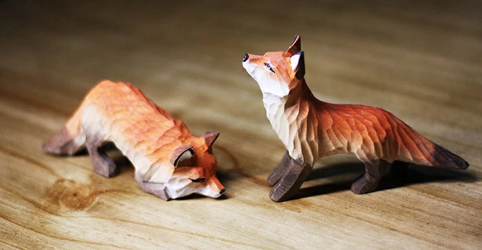 木彫り 狐 きつね