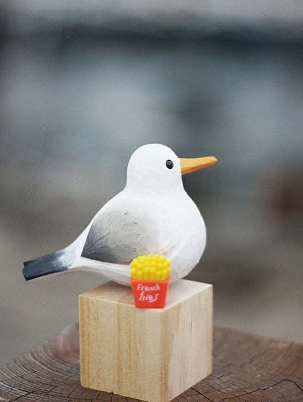 カモメ 木彫り カモメオブジェ