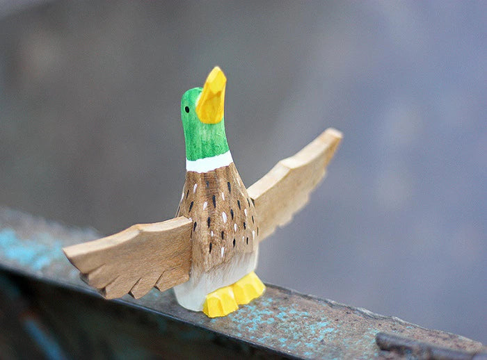 木彫り 手作り マガモ