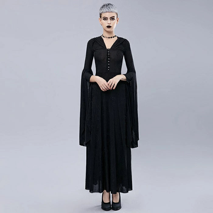 ワンピース フード付き レディース ロングワンピース 