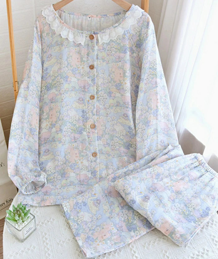 かわいい 前開きパジャマ