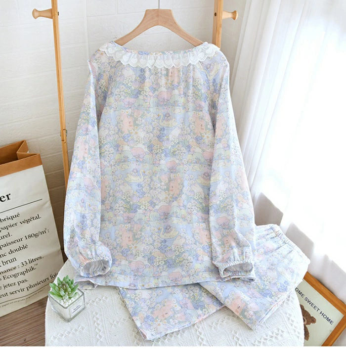 かわいい 前開きパジャマ レディース