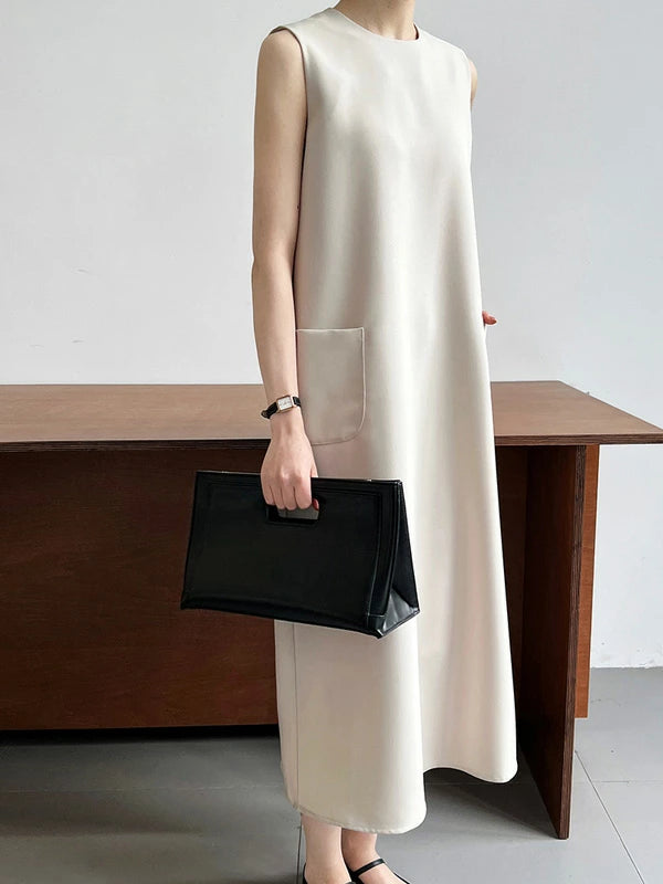 ノースリーブ ワンピース ロング