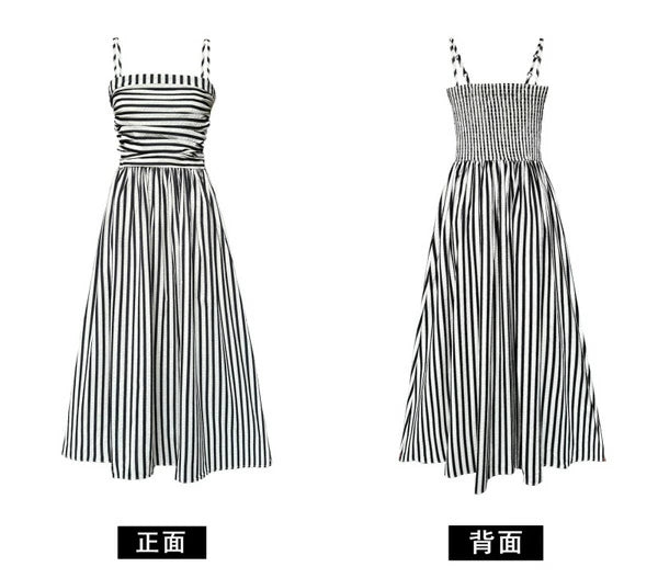 ストライプ キャミワンピース Aライン