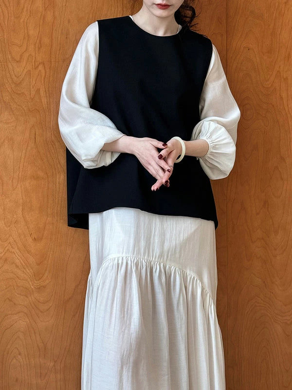 ワンピース Vネック ロングワンピ 長袖 ゆったり シンプル エレガント カジュアル ナチュラル きれいめ