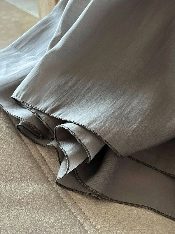 ワンピース Vネック ロングワンピ 長袖 ゆったり シンプル エレガント カジュアル ナチュラル きれいめ