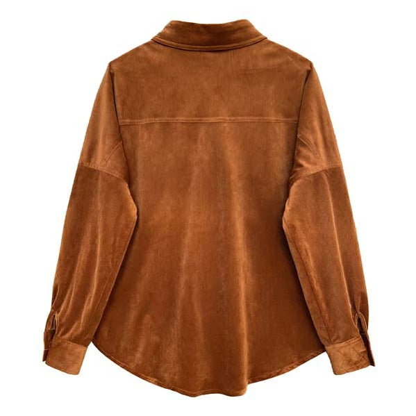 厚手シャツ レディース コーデュロイシャツ 長袖ブラウス トップス 無地 秋冬 カジュアル キレカジ コンサバ 清楚