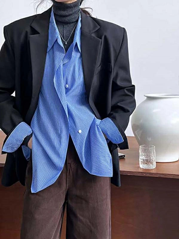 レディース シャツ ブラウス ストライプ柄