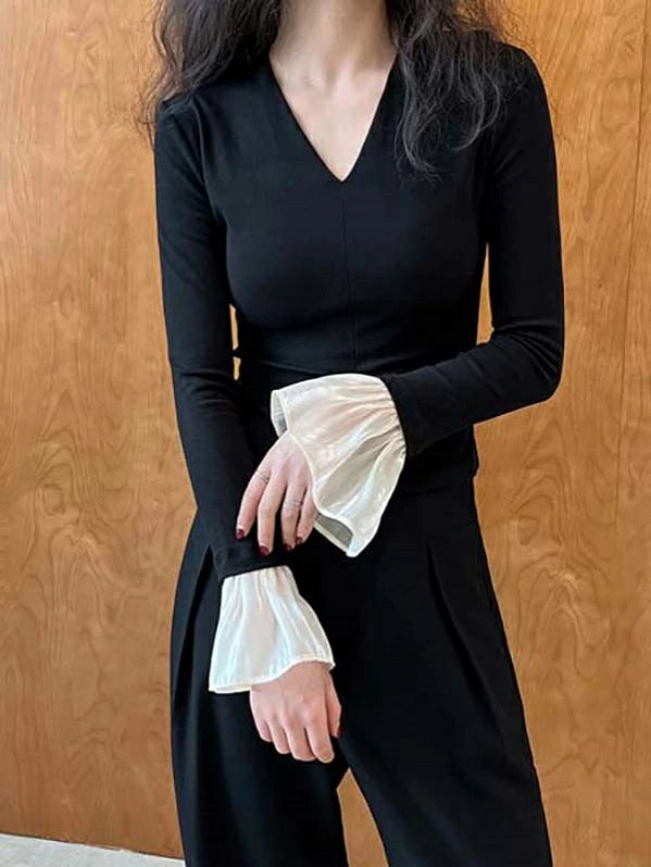 ニット Tシャツ レディース インナー トップス Vネック