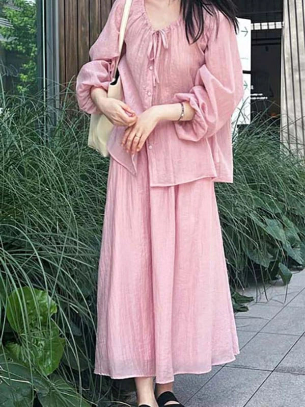 レディース セットアップ ブラウス スカート 2点セット