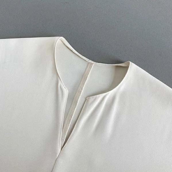 ベルト付き ワンピース 着痩せ Aライン