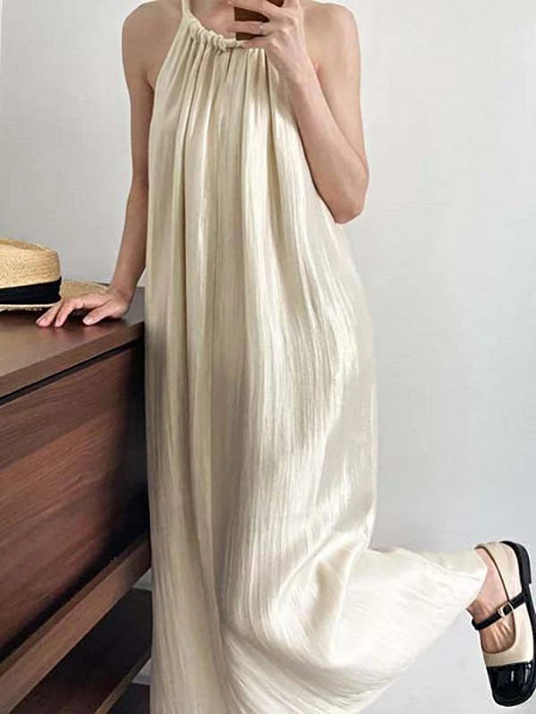 ストラップドレス Aライン ロングワンピース レディース