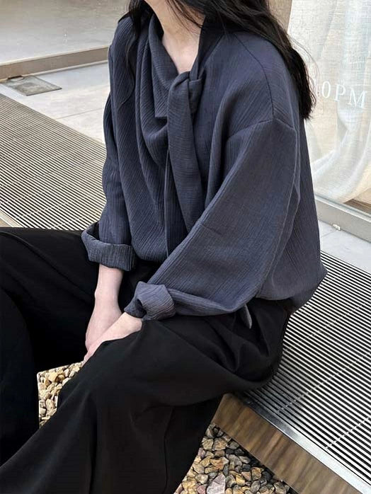 レトロシャツ レディース ブラウス 長袖