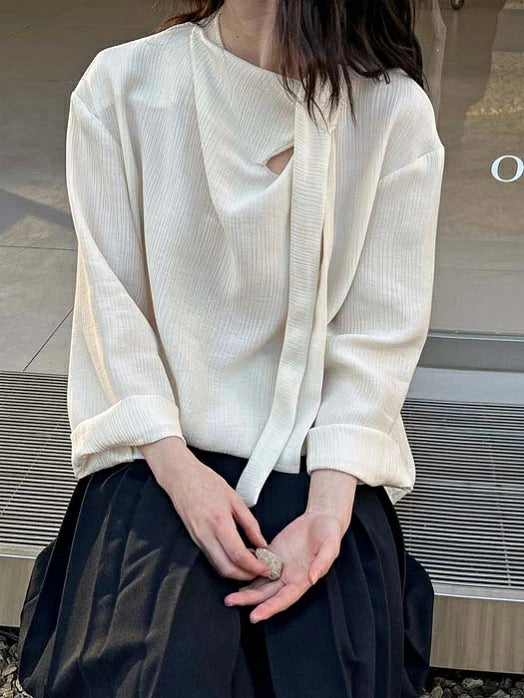 レトロシャツ レディース ブラウス 長袖 シャツ